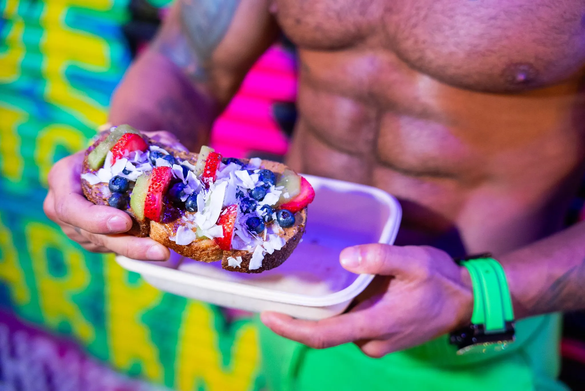 Healthy toast at Peachee's Gym